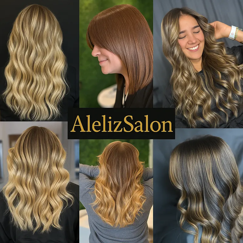 Collage de estilos y coloraciones de Aleliz Salon