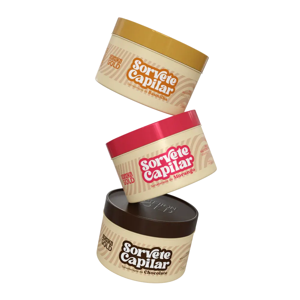 KIT Hair Sorbet – Vanilla, Chocolate and Strawberry Ice Cream Therapy · Tienda AlelizSalon